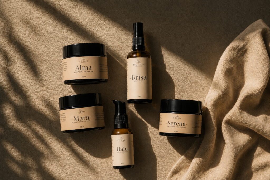 Gama de cosmética natural Ocram: Alma, Mara, Brisa, Halo y Serena para limpiar la cara correctamente